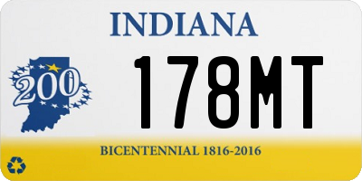 IN license plate 178MT