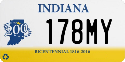 IN license plate 178MY