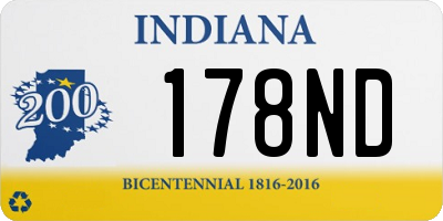 IN license plate 178ND