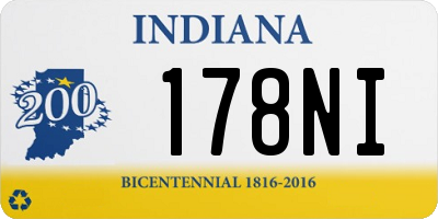 IN license plate 178NI