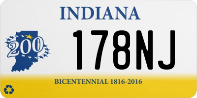 IN license plate 178NJ