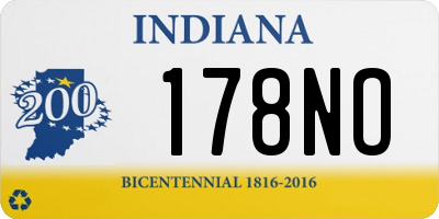 IN license plate 178NO