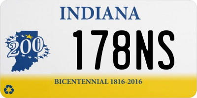 IN license plate 178NS