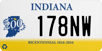 IN license plate 178NW