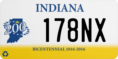 IN license plate 178NX