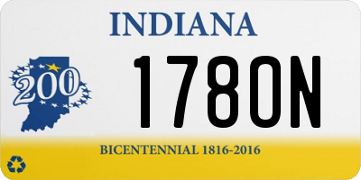 IN license plate 178ON
