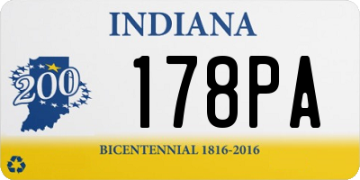 IN license plate 178PA