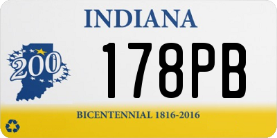 IN license plate 178PB