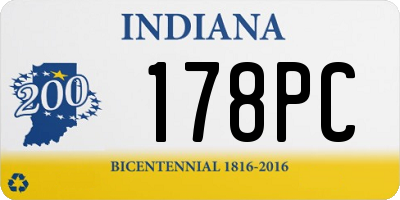 IN license plate 178PC