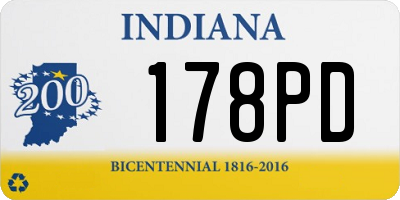 IN license plate 178PD