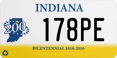 IN license plate 178PE