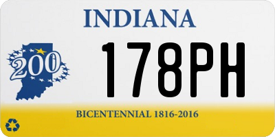 IN license plate 178PH