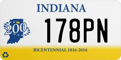 IN license plate 178PN