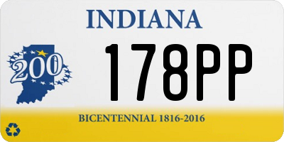 IN license plate 178PP