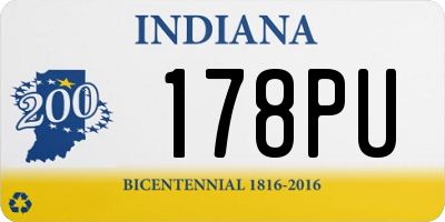 IN license plate 178PU