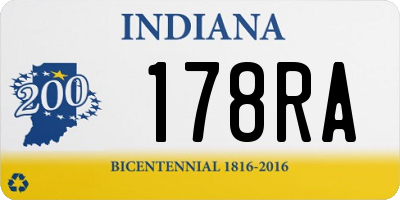 IN license plate 178RA