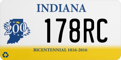 IN license plate 178RC