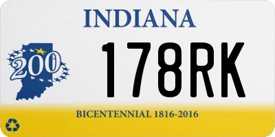 IN license plate 178RK