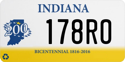 IN license plate 178RO