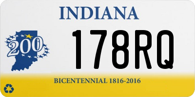 IN license plate 178RQ