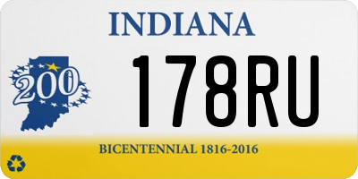 IN license plate 178RU