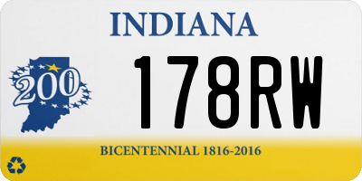 IN license plate 178RW