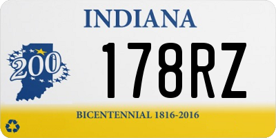 IN license plate 178RZ