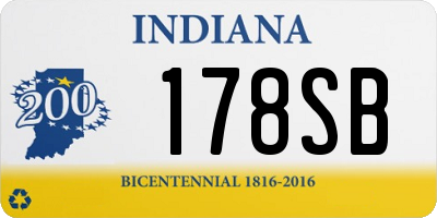 IN license plate 178SB