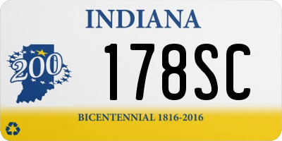 IN license plate 178SC