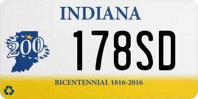 IN license plate 178SD