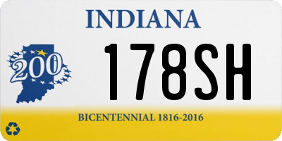 IN license plate 178SH