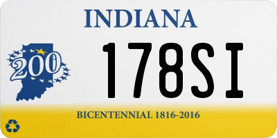 IN license plate 178SI