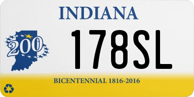 IN license plate 178SL