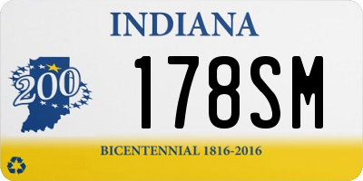 IN license plate 178SM