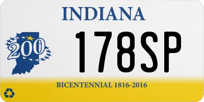 IN license plate 178SP