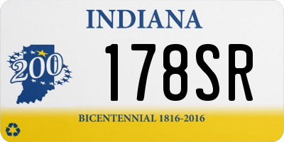 IN license plate 178SR