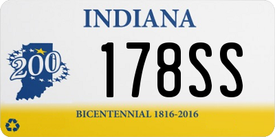 IN license plate 178SS