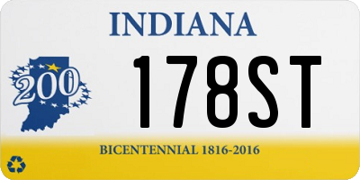 IN license plate 178ST