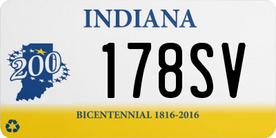 IN license plate 178SV