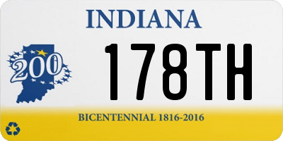 IN license plate 178TH