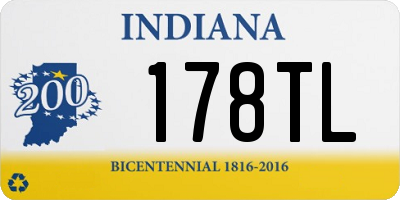IN license plate 178TL