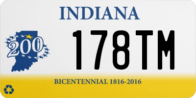 IN license plate 178TM