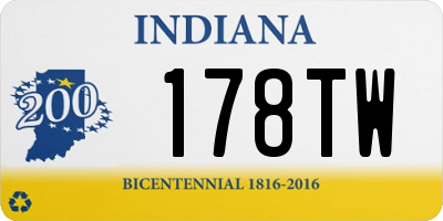IN license plate 178TW