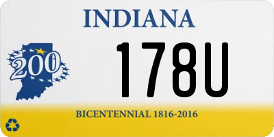 IN license plate 178U