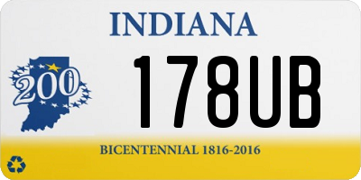 IN license plate 178UB