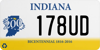 IN license plate 178UD