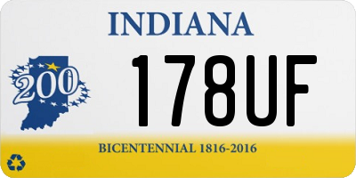 IN license plate 178UF