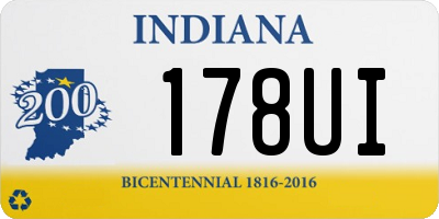 IN license plate 178UI