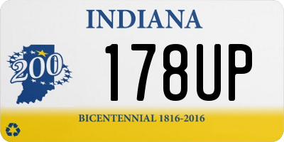 IN license plate 178UP