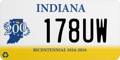 IN license plate 178UW